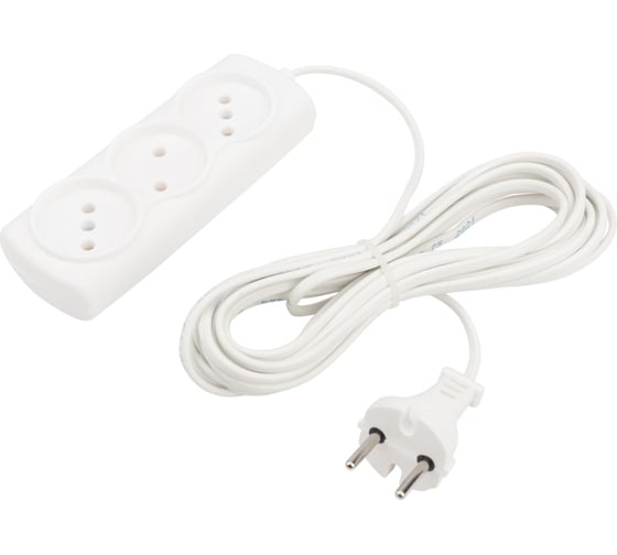 Удлинитель PROCONNECT STANDARD 3 гнезда 5 м 2x0,75 мм2 белый 11-7214