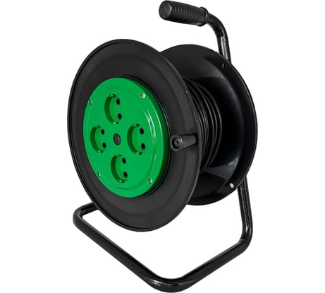 Удлинитель силовой морозостойкий на катушке SVET 50м/4роз. б/з(КГ 2x1), 2500Вт, 10А УХ-10-4-50-К КГ 2x1 3111-10051