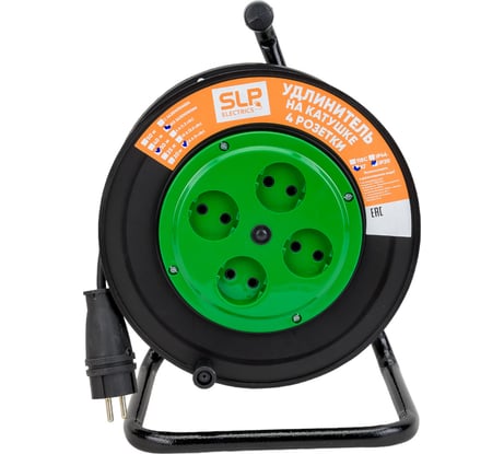 Силовой морозостойкий удлинитель на катушке SVET 30м/4роз. б/з(КГ 2x2,5), 16А УХ-16-4-30-К КГ 2x2,5 3111-20051