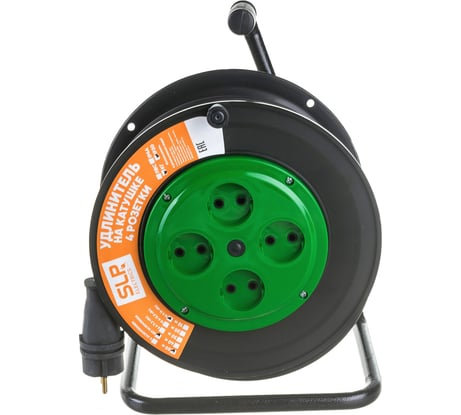 Удлинитель силовой морозостойкий на катушке SVET 50м/4роз. б/з(КГ 2x2,5), 16А УХ-16-4-50-К КГ 2x2,5 3111-20111