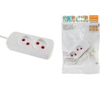 Удлинитель TDM ELECTRIC народный УН2 2 гнезда, 10 метров, без заземления, ШВВП 2x0,75 мм2 6А/250В, SQ1303-1234