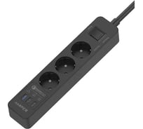 Сетевой фильтр Harper удлинитель UCH-420 Black QC3.0 H00003200