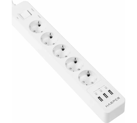 Сетевой фильтр Harper удлинитель UCH-510 White H00003207