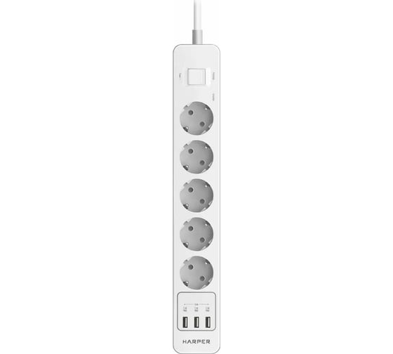 Сетевой фильтр Harper удлинитель UCH-510 White H00003207