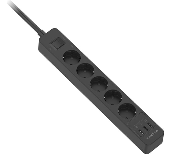 Сетевой фильтр Harper удлинитель UCH-550 Black H00003205