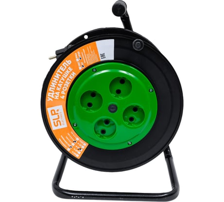 Удлинитель силовой морозостойкий на катушке SVET 30м/4роз. б/з(КГ 2x1), 10А, 2500Вт УХ-10-4-30-К КГ 2x1 3111-10021