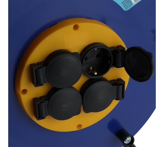 Морозостойкий удлинитель на катушке LUAZON Lighting, 4 розетки, 25 м, 16 А, КГ 3x1.5мм2, с выкл 5384807