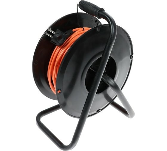 Удлинитель на катушке LUAZON Lighting, 4 розетки, 40 м, 10 А, ПВС 3x0.75 мм2, с з/к, IP44, 6884810