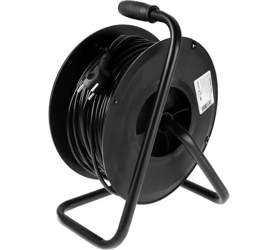 Удлинитель на катушке LUAZON Lighting, 4 розетки, 50м, 10А, ПВС 3x0.75 мм2, с з/к, IP20, 6884809