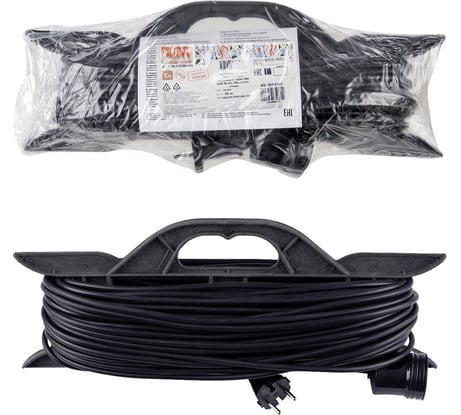 Силовой удлинитель-шнур на рамке TDM ELECTRIC народный ПВС 2200 Вт без заземления, 50м, штепсельное гнездо SQ1307-0310