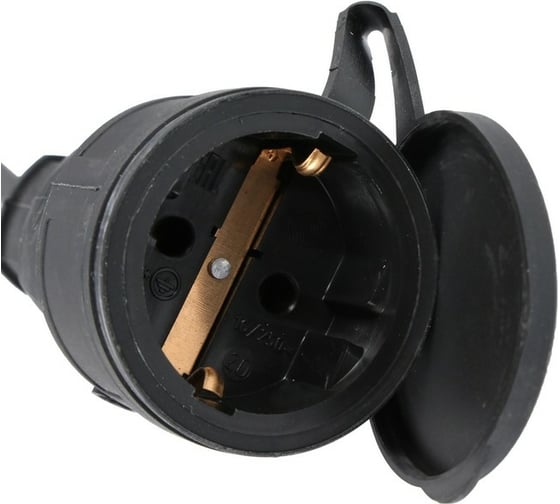 Удлинитель на каркасе LUAZON Lighting, 1 розетка, 40м, 10А, ПВС 3x0.75 мм2, c з/к, IP44, 6884819