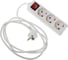 Удлинитель LUAZON Lighting, 3 розетки, 1,8 м, 6А, 1300 Вт, ПВС 3x0.75 мм2, с з/к, с выкл., Б 7059867 1