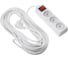 Удлинитель LUAZON Lighting, 3 розетки, 10 м, 6 А, 1300 Вт, 3x0.75 мм2, с з/к, с выкл., Б 5187790 1