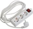 Удлинитель LUAZON Lighting, 3 розетки, 5 м, 10 А, 2200 Вт, 3x1.5 мм2, с з/к, с выкл., Б 2791294 1