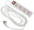 Удлинитель LUAZON Lighting, 4 розетки, 5 м, 10 А, 2200 Вт, 3x1.5 мм2, с з/к, с выкл., Б 7059871 1