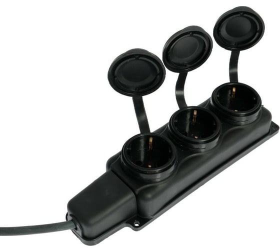 Удлинитель LUAZON морозостойкий Lighting, 3 розетки, 40 м,16 А, КГ 3x1.5 мм2, с з/к, IP44, 6884815