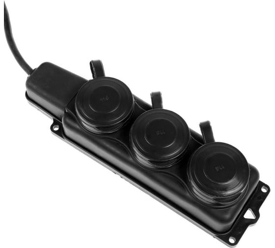 Удлинитель LUAZON морозостойкий Lighting, 3 розетки, 50 м, 16 А, КГ 3x1.5 мм2, с з/к, IP44, 6884816