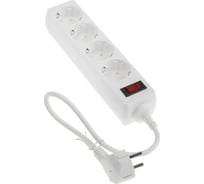 Сетевой фильтр LUAZON Lighting, 4 розетки, 0.5 м, 2200 Вт, 3x0.75 мм2, 10 A, 220 В, белый 5353560