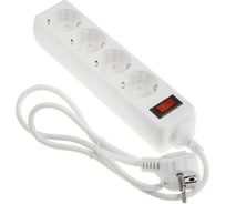Сетевой фильтр LUAZON Lighting, 4 розетки, 1.0 м, 2200 Вт, 3x0.75 мм2, 10 A, 220 В, белый 5353562