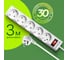 Сетевой фильтр Defender PowerS 30 3,0 м, белый, 5 розеток 99518 2