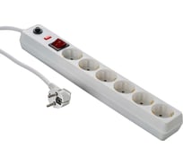 Удлинитель-сетевой фильтр с выключателем и защитой от перегрузки truEnergy 6 розеток кабель ПВС 3х1,5м2 5м 15202