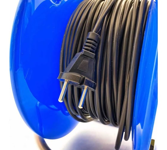 Силовой удлинитель на катушке GLANZEN 4 гнезда 30м ПВС 2x0,75 EB-30-014 00-00006723