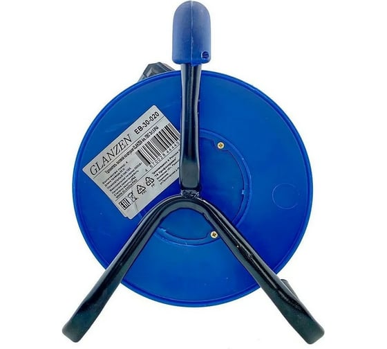 Силовой удлинитель на катушке GLANZEN 4 гнезда 30 м ПВС 3x1,5 IP44 EB-30-020 00-00006734
