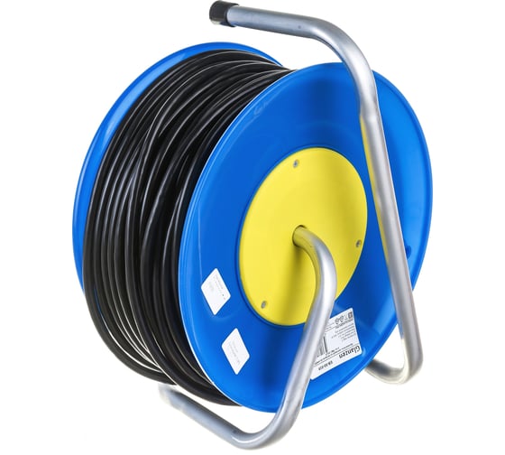 Силовой удлинитель на катушке GLANZEN 4 гн. 50 м ПВС 3x1,5 EB-50-019 00-00006733