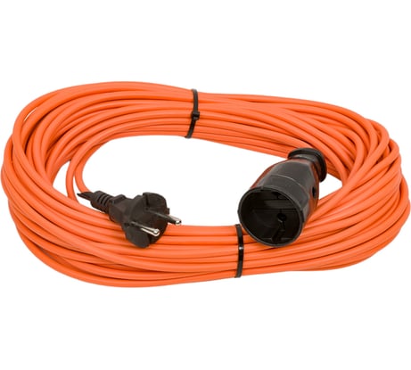 Силовой удлинитель Glanzen шнур штепсельное гнездо ПВС 2x0,75 20 м арт. ES-20-001 00-00006698