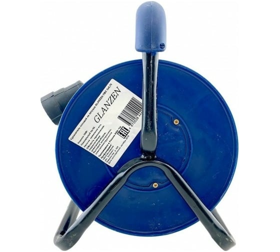 Силовой удлинитель на катушке Glanzen ПВС 3x0,75 арт. EC-40-014 00-00006694