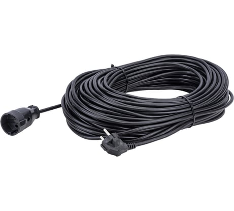 Силовой удлинитель Glanzen шнур штепсельное гнездо ПВС 2x1,5 50 м арт. ES-50-003 00-00006705