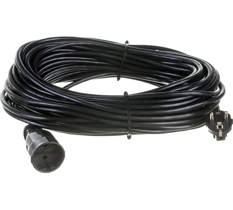 Силовой удлинитель Glanzen шнур штепсельное гнездо ПВС 2x1,5 30 м арт. ES-30-003 00-00006701