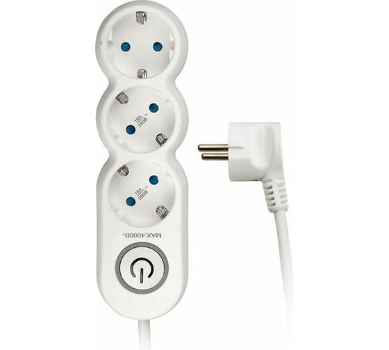 Удлинитель JAZZway 3x1.5 выключатель, заземление, шторки 5034778