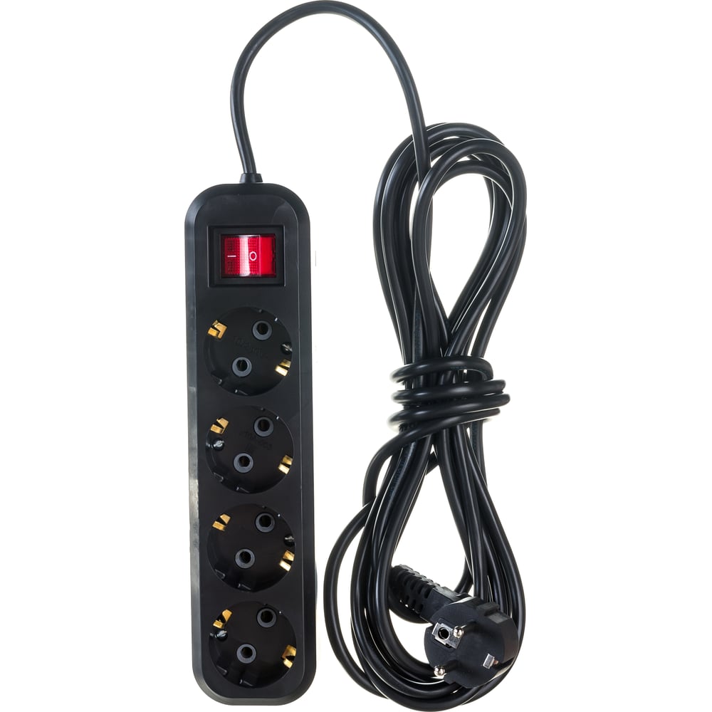 Бытовой удлинитель с заземлением Gigant ПВС 3х0,75 3500Вт 4 гнезда 5м с ...