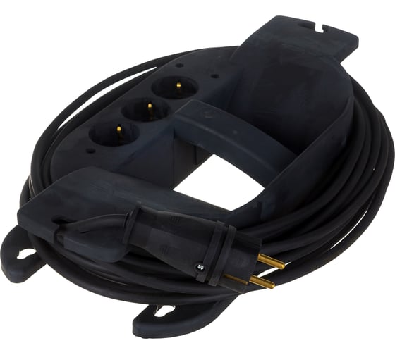 Удлинитель на каучуковой рамке Gigant Professional PEC-020 с/з КГ 3х1,5 3500Вт 3 розетки 10м 80050