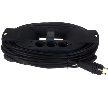 Удлинитель на каучуковой рамке Gigant Professional PEC-023 с/з КГ 3х2,5 4000Вт 3 розетки 20м 80053