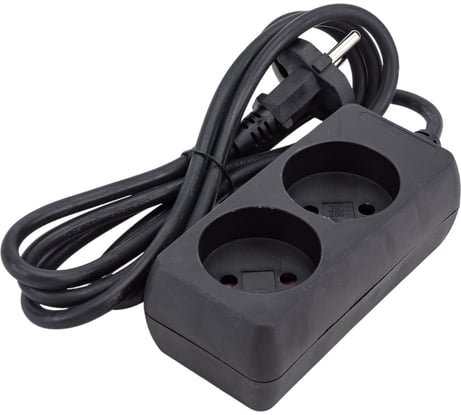 Удлинитель ЮПИТЕР 1,5 м 2 розетки 2,2 кВт черный JP8101-28