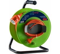 Садовый удлинитель на катушке truEnergy кабель ПВС 2x1мм2 40м 15503