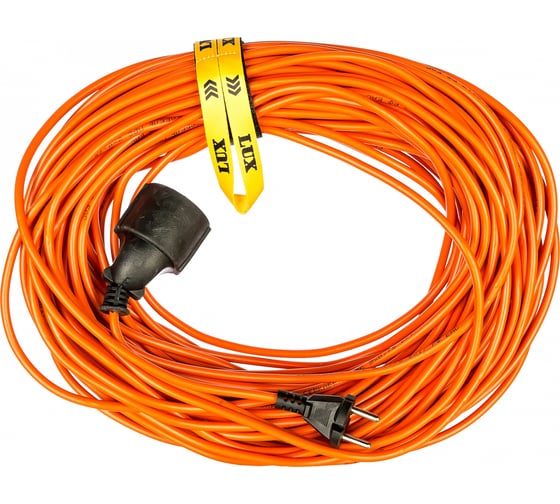 Силовой удлинитель б/катушки LUX УС1-0-50 4606400605348, 50м, 1 розетка