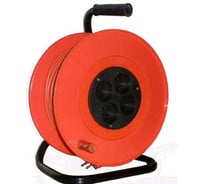 Силовой удлинитель на катушке, с заземлением, 25м, 4 розетки Электроконтакт, УХз10-004, 4600002121831