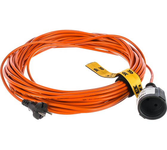 Силовой удлинитель LUX б/катушки УС1-0-20 (У-101) ПВС 2x0.75 20м, 10А, 1 розетка б/з 4606400605317