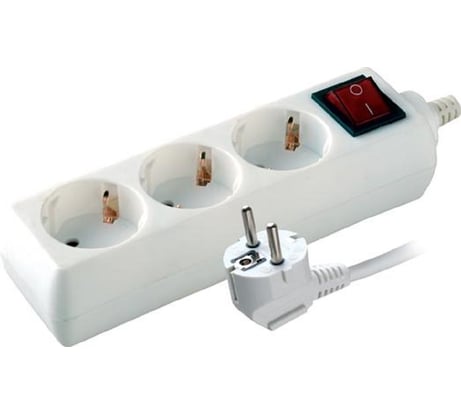 Удлинитель S 3x5-ZDV ПВС 3х0,75 с заземлением, с выключателем, защита от детей, 3 гнезда, 5 м, 10А, 2200Вт Volsten 9329