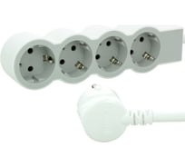 Удлинитель с заземлением Legrand Legrand 4 розетки с кабелем 3 м., цвет: бело-серый 694561