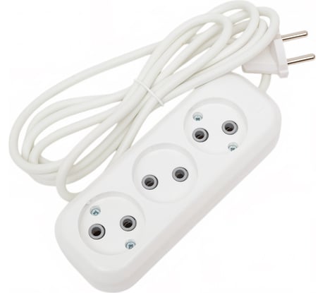 Трехместный сетевой удлинитель  LUX У3-0,  2м, 4606400414582