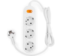 Удлинитель Power Cube PC 1,5 м, 3р с заземлением, с выключателем 10А, PC-2-1,5M