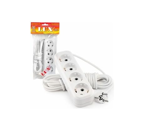 Сетевой удлинитель У4-Е 4-местный с з/к LUX 250В 16А, 7м 4606400414766