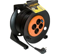 Силовой удлинитель на катушке, с заземлением, 4 роз, 60м КРОНА РС-4 КС426060