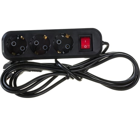 Бытовой удлинитель Gigant с заземлением ПВС 3x0,75 3 гнезда 3м 80090