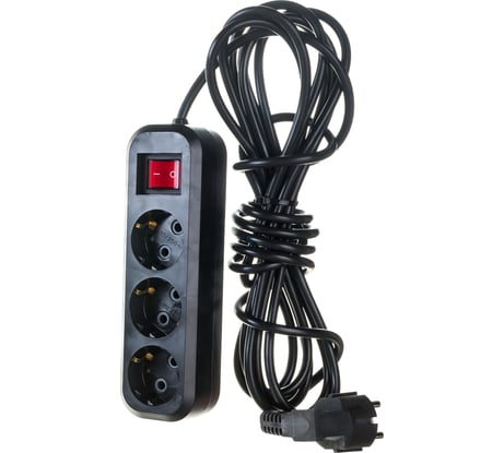 Бытовой удлинитель Gigant с заземлением ПВС 3x0,75 3 гнезда 5м 80091