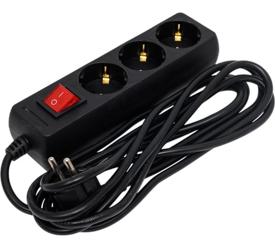 Удлинитель ЮПИТЕР 3 м черный JP8104-21